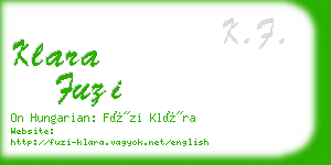 klara fuzi business card